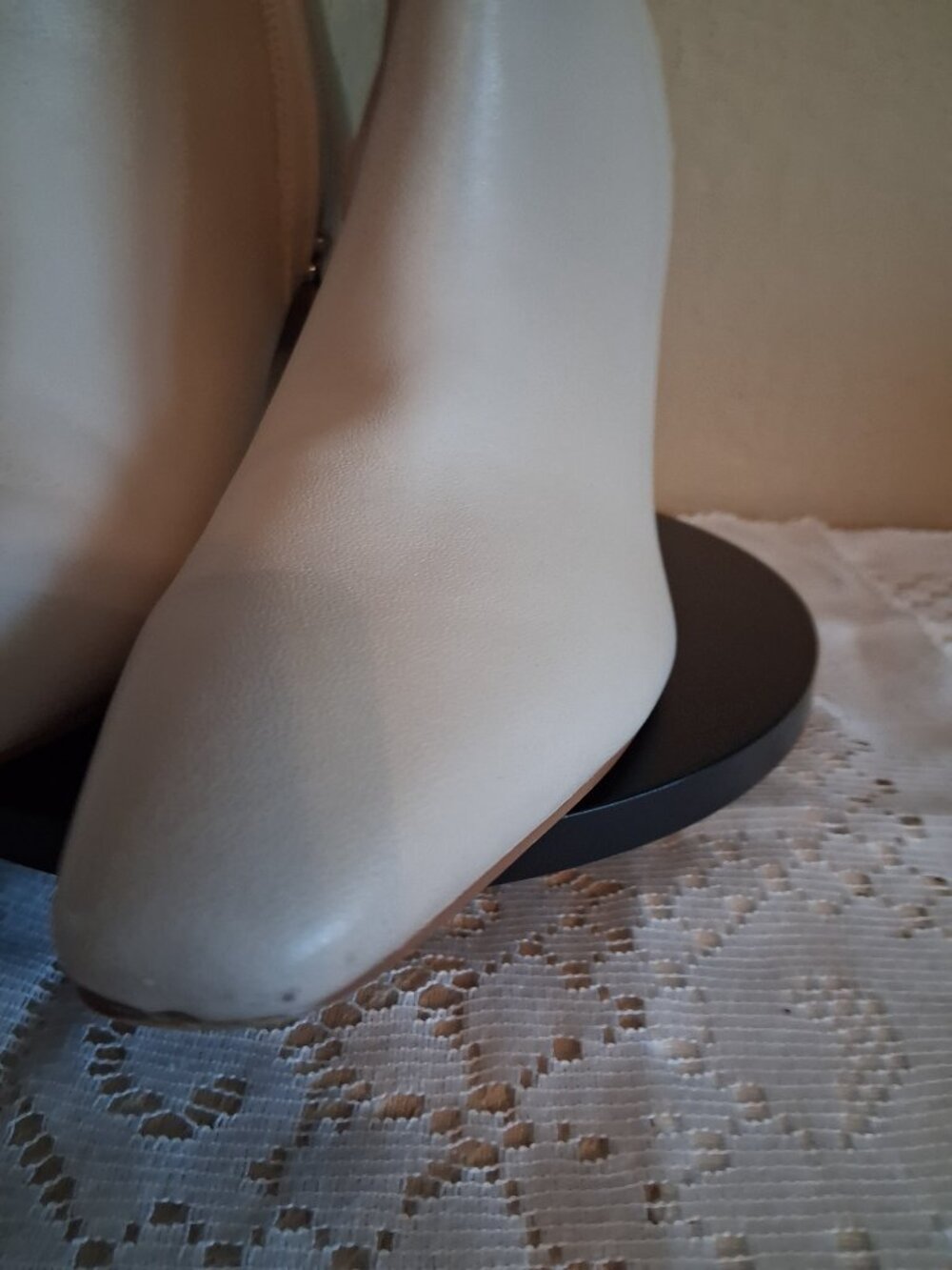 Mark Fisher L.T.D. Yanar pointed toe ankle boots. Ivory shade. Size 9 1/2. - Picture 14 of 15